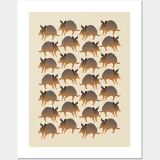 Seamless Armadillo Pattern Posters and Art